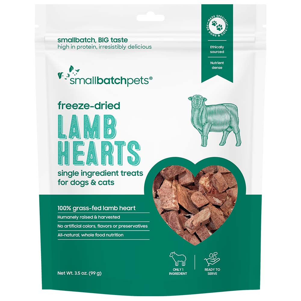 Smallbatch Dog & Cat Treat Lamb Heart (3.5oz)