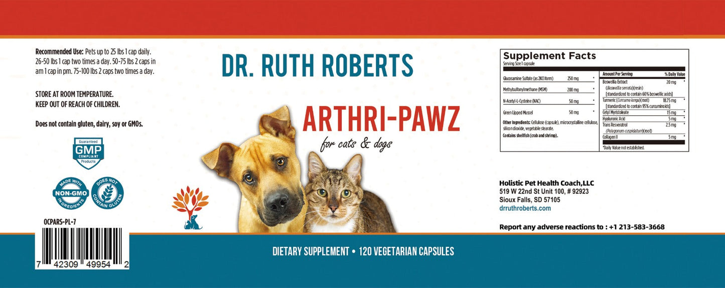 Arthri-Pawz – with Glucosamine for Cats and Dogs